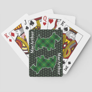 Clan MacArthur Tartan Scottish Terrier Playing Cards