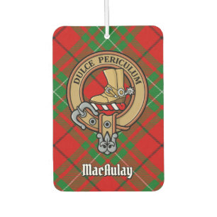 Clan MacAulay Crest over Tartan Air Freshener