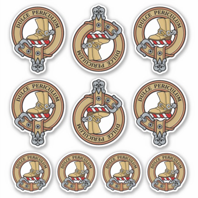 Clan MacAulay Crest Sticker Set (Front)