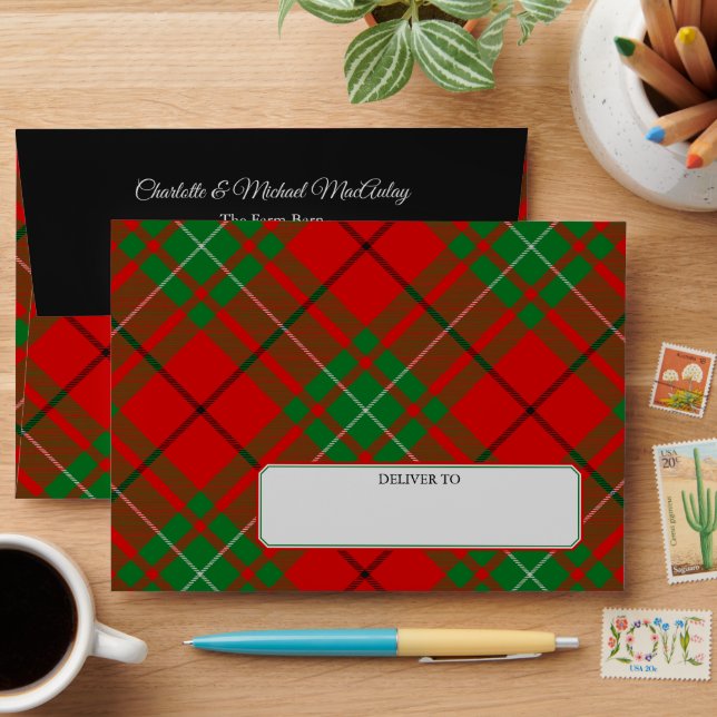 Clan MacAulay Tartan Envelope (Desk)