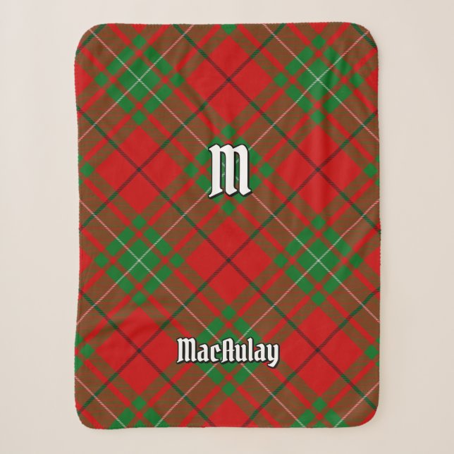 Clan MacAulay Tartan Sherpa Blanket (Front)