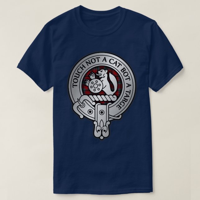 Clan MacBean MacBain Crest Tartan T-Shirt (Design Front)