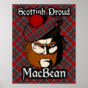 Clan MacBean Scottish Tartan Poster
