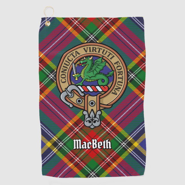 Clan MacBeth Crest Golf Towel (Front)