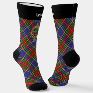 Clan MacBeth Crest over Tartan Socks