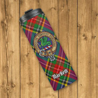 Clan MacBeth Crest over Tartan