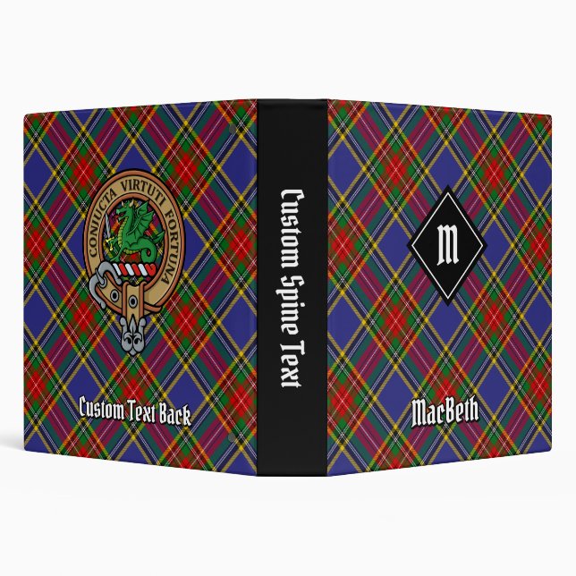 Clan MacBeth Tartan 3 Classeur d'anneau (Arrière-plan)