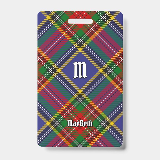 Clan MacBeth Tartan Badge (Front)