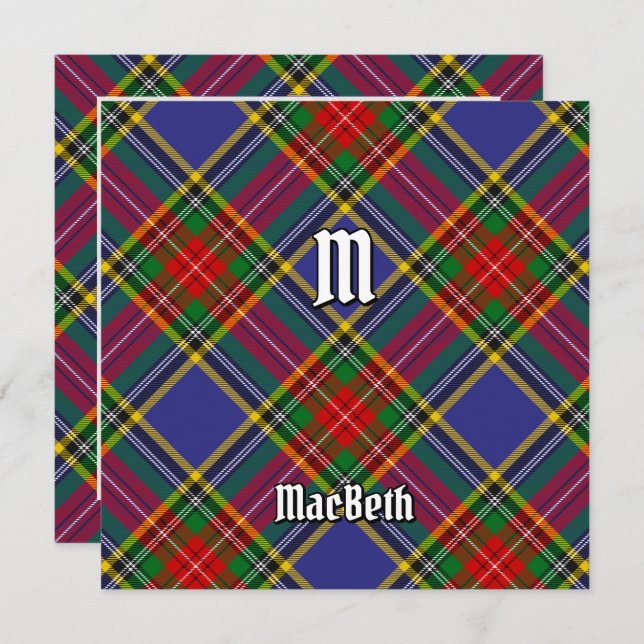 Clan MacBeth Tartan Invitation (Front/Back)