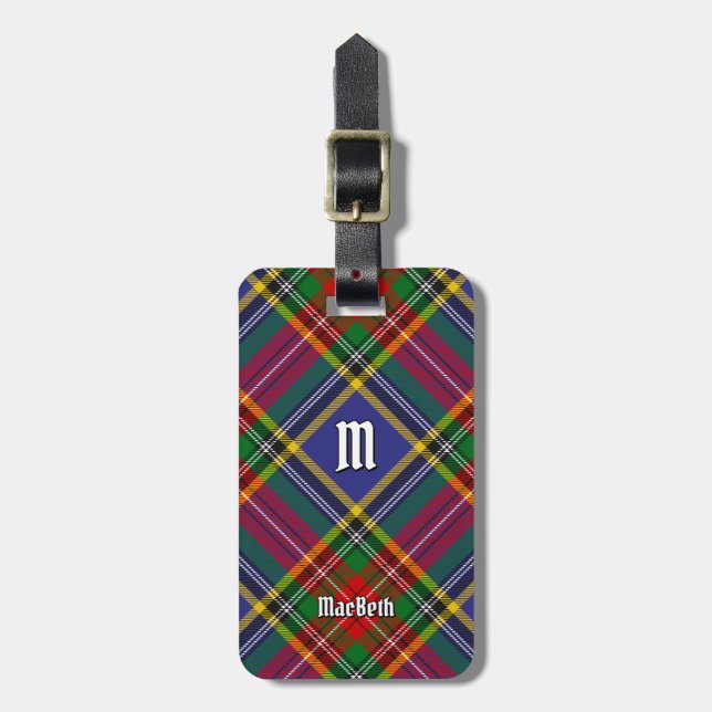 Clan MacBeth Tartan Luggage Tag (Front Vertical)