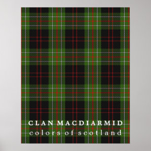 Clan MacDiarmid Colours of Scotland Tartan Poster