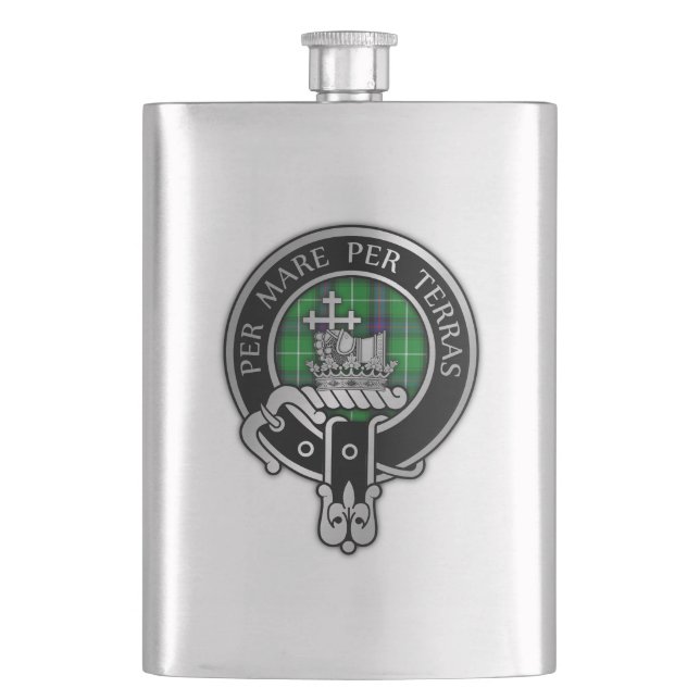 Clan MacDonald Crest Flask (Front)