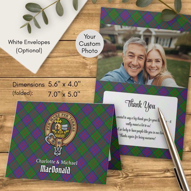 Clan MacDonald Crest over Tartan Invitation (Creator Uploaded)