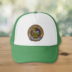 Clan MacDonald Crest over Tartan Trucker Hat