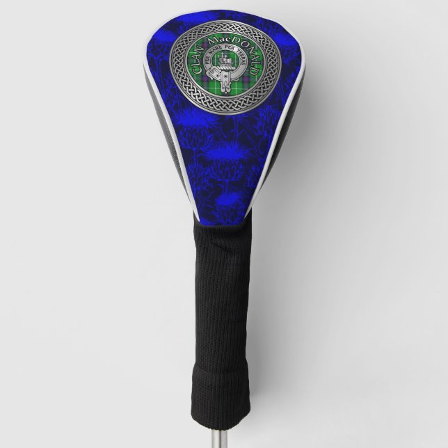Clan MacDonald Crest & Tartan Knot Golf Head Cover (Front)