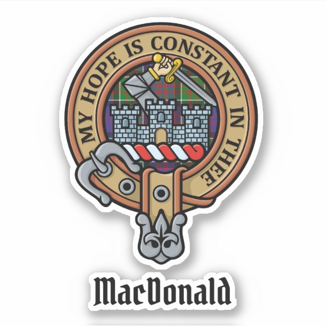 Clan MacDonald de Clanranald Crest Sticker (Devant)