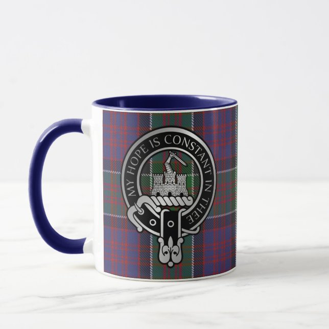 Clan MacDonald de Clanranald Crest & Tartan Mug (Gauche)