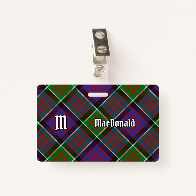 Clan MacDonald de Clanranald Tartan Badge (Devant avec clip)