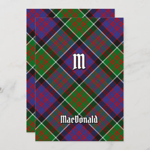 Clan MacDonald de Clanranald Tartan Invitation