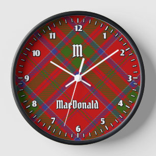 Clan MacDonald de Keppoch Tartan Grande horloge