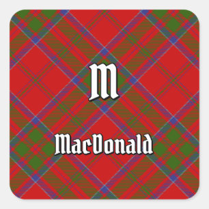 Clan MacDonald de Keppoch Tartan Sticker Carré