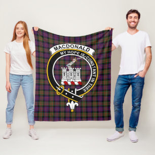 Clan MacDonald Modern Macdonalds Of Ranald Tartan Fleece Blanket