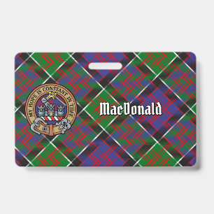 Clan MacDonald of Clanranald Crest over Tartan Badge