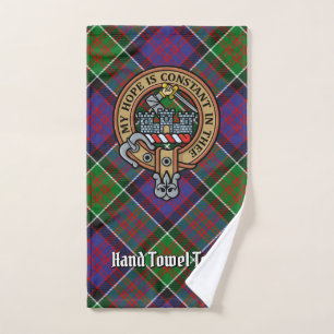 Clan MacDonald of Clanranald Crest over Tartan Bath Towel Set