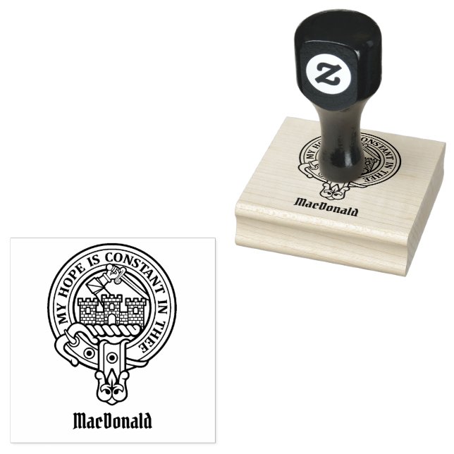 Clan MacDonald of Clanranald Crest Rubber Stamp (Stamped)