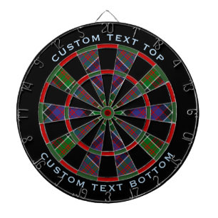 Clan MacDonald of Clanranald Tartan Dartboard