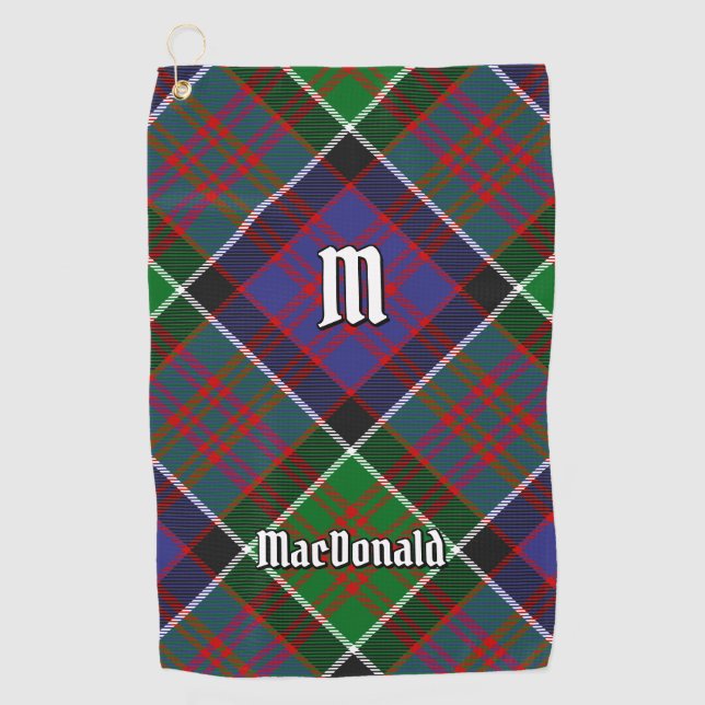 Clan MacDonald of Clanranald Tartan Golf Towel (Front)
