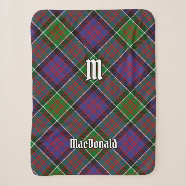 Clan MacDonald of Clanranald Tartan Sherpa Blanket (Front)