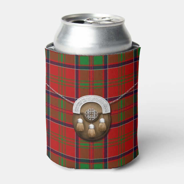 Clan MacDonald Of Glencoe Tartan And Sporran Can Cooler (Can Front)