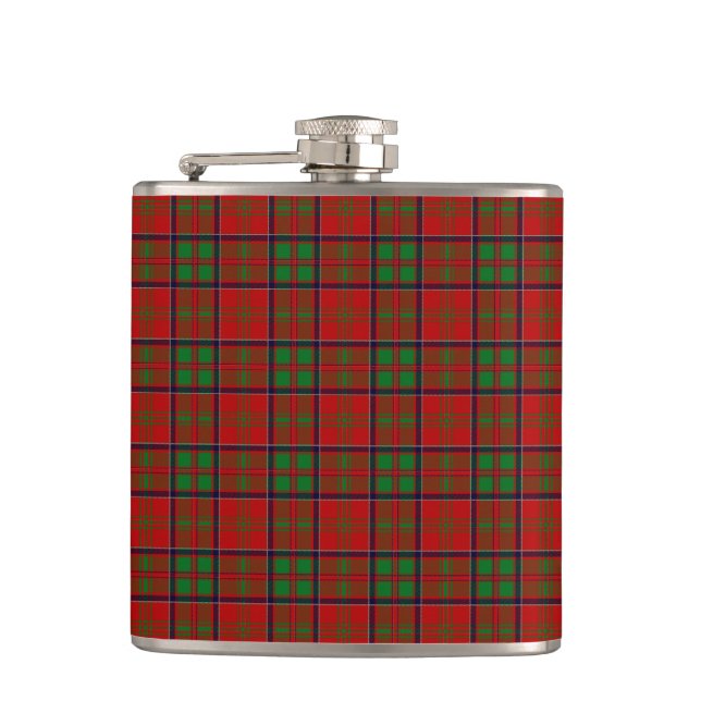 Clan MacDonald Of Glencoe Tartan Hip Flask (Front)