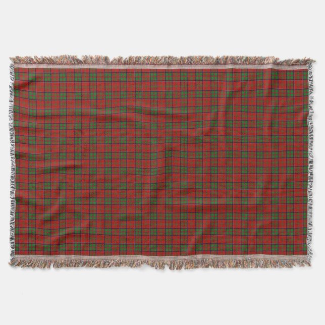 Clan MacDonald Of Glencoe Tartan Throw Blanket (Front)