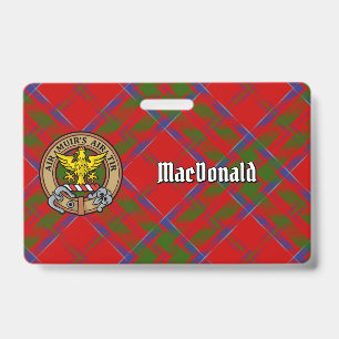 Clan MacDonald of Keppoch Crest over Tartan Badge