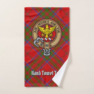 Clan MacDonald of Keppoch Crest over Tartan Bath Towel Set