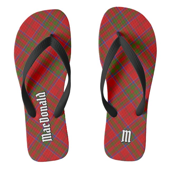 Clan MacDonald of Keppoch Tartan Flip Flops (Footbed)