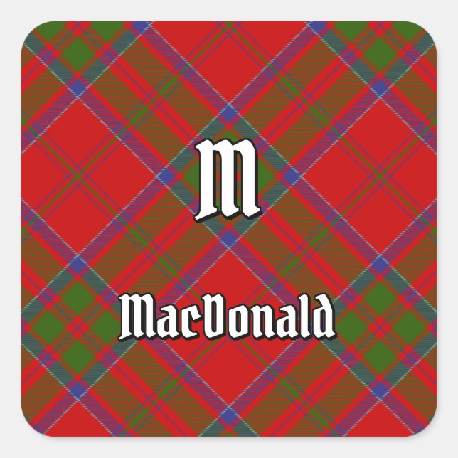 Clan MacDonald of Keppoch Tartan Square Sticker (Front)