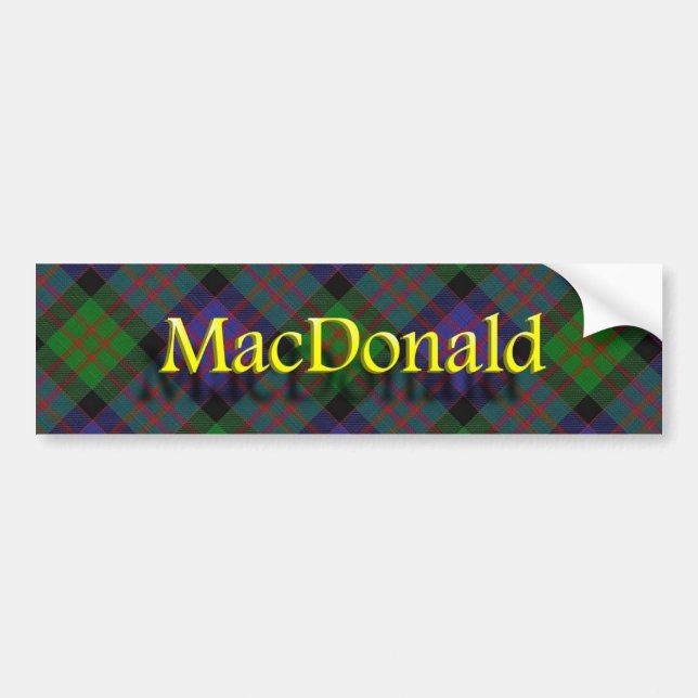 Clan MacDonald Scottish Bumper Sticker (Front)