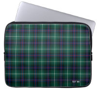 Clan MacDonald Tartan Blue & Green Plaid Monogram