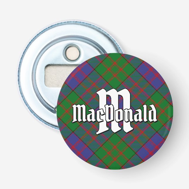 Clan MacDonald Tartan Bottle Opener (Front)