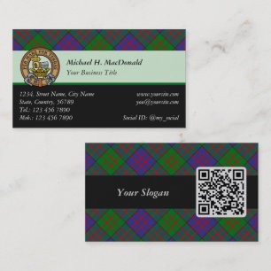 Clan MacDonald Tartan Carte de visite