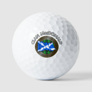 Clan MacDonald Tartan & Flag Golf Balls