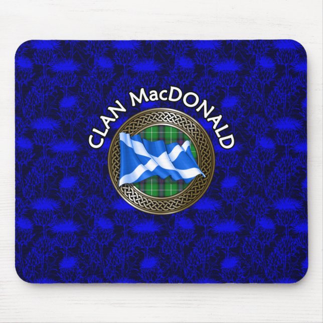 Clan MacDonald Tartan & Flag Mouse Pad (Front)
