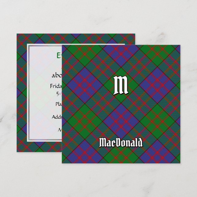 Clan MacDonald Tartan Invitation (Front/Back)