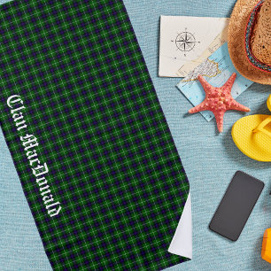 Clan MacDonald Tartan Plaid Beach Towel