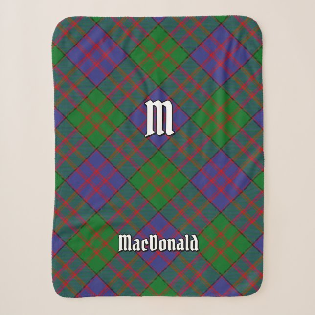 Clan MacDonald Tartan Sherpa Blanket (Front)