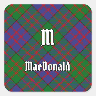 Clan MacDonald Tartan Square Sticker