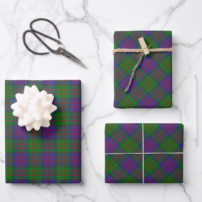 Clan MacDonald Tartan Wrapping Paper Sheets (Front)